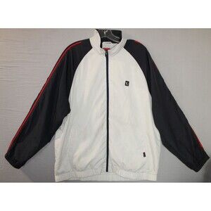Anta Sports Running Zip Up Windbreaker Jacket Size 3XL Mesh Lining White Blue